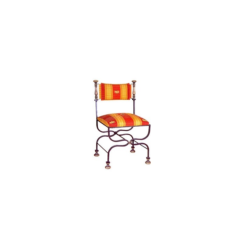 Chaise lyre en fer forgé