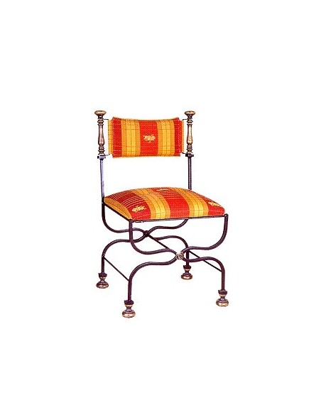 Chaise lyre en fer forgé