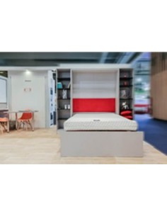 Lit rabattable réf 1060, 160 cm x 200 cm, tissu suède