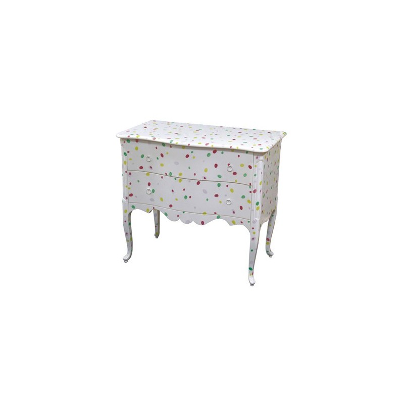 Commode EMMA LOUIS XV, finition confettis