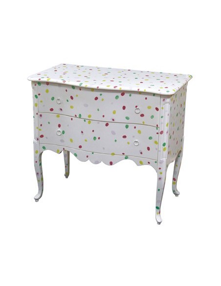 Commode EMMA LOUIS XV, finition confettis
