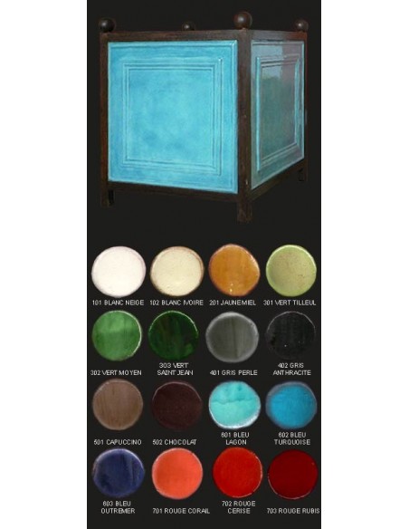 Bac a oranger bleu lagon 68cm