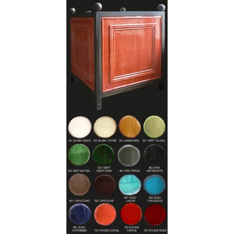 Bac a oranger rouge corail 48cm