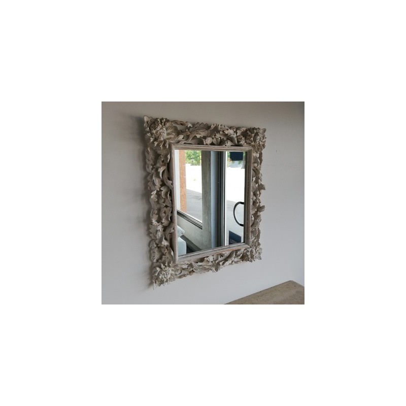 Déstockage Miroir Collection Classique SPINI réf 20104 laqué blanc