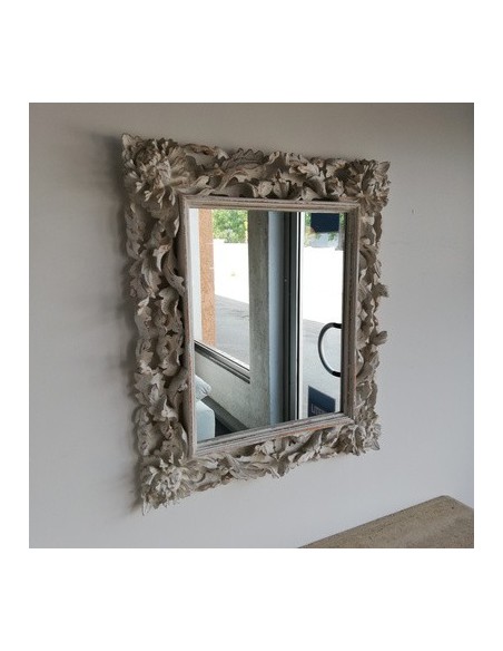 Déstockage Miroir Collection Classique SPINI réf 20104 laqué blanc