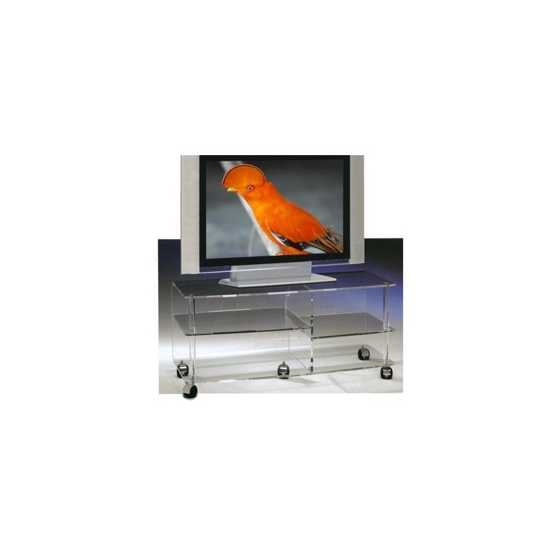 Meuble tv ecran plat en plexiglass jonc.