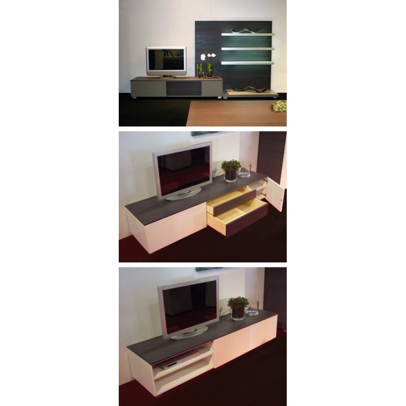 Composition tv avec panneau mural Karat