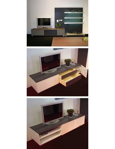 Composition tv avec panneau mural Karat