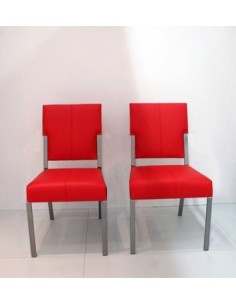 Chaise à piétement inox mat Karat