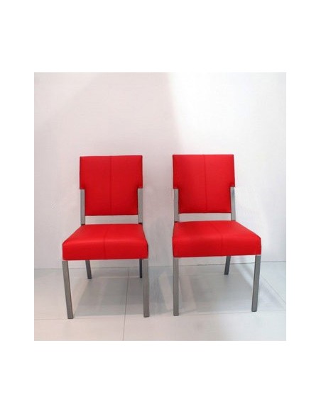 Chaise à piétement inox mat Karat