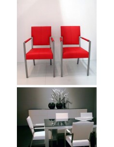 Fauteuil à piétement inox mat Karat