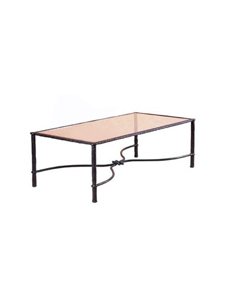 Table basse rectangulaire hermès en fer forgé