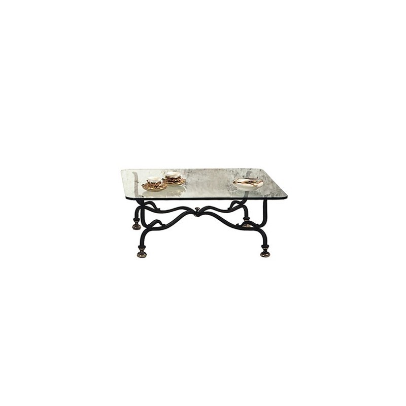 Table basse lyre fer forgé