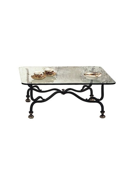 Table basse lyre fer forgé