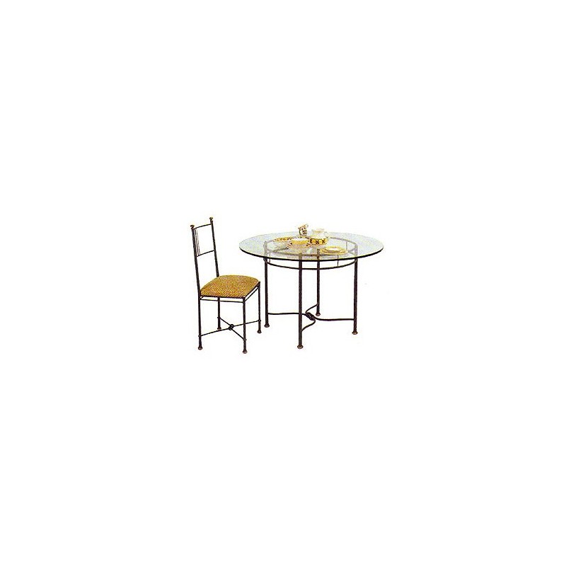 Table ronde barette, Ligne Métal