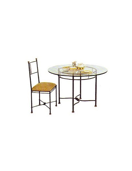 Table ronde barette, Ligne Métal