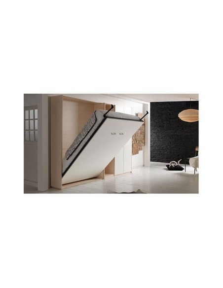 Lit rabattable vertical Base Selecta 2 personnes literie 160x200 cm