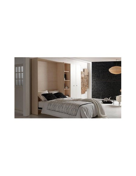 Lit rabattable vertical Base Selecta 1 personne literie 90x200 cm