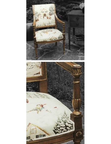 Fauteuil directoire, dos renversé, Eric Marjolet