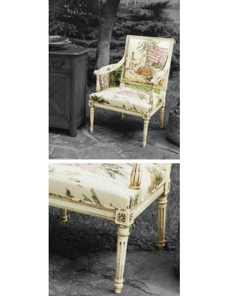 Fauteuil jacob, consoles tournées, Eric Marjolet