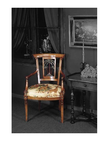 Fauteuil dossier palmier, Eric Marjolet