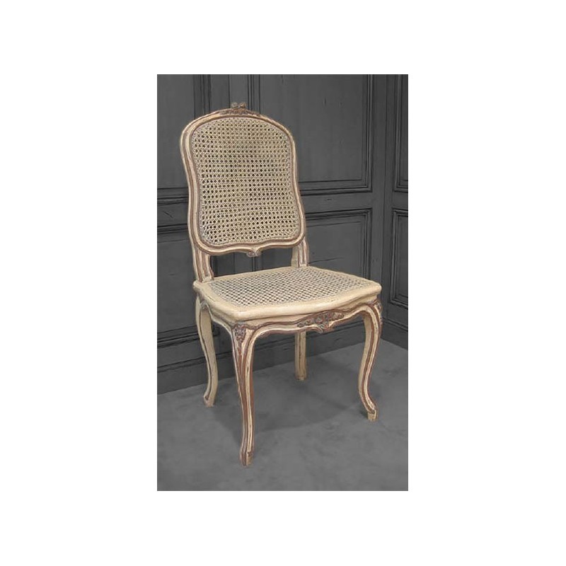 Chaise regence fleurettes, Eric Marjolet
