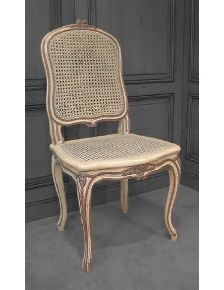 Chaise regence fleurettes, Eric Marjolet