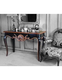 Console louis xv, sculpture coquille, Eric Marjolet