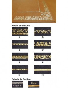 Vignettes AU MÈTRE, galons, bordure, pour cuir de bureau largeur 12 mm