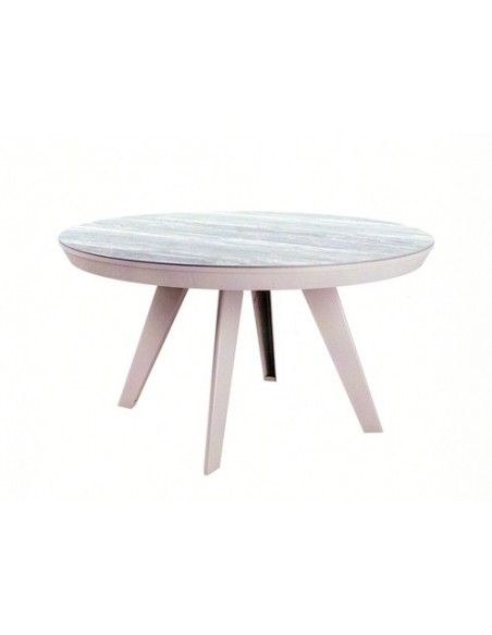 Table ronde céramique Movis diamètre 150cm Danielle 2 allonges 50+50cm portefeuille