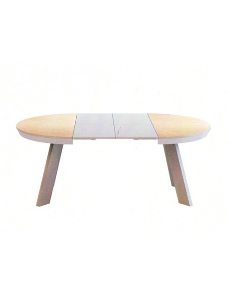 Table ronde céramique Movis diamètre 150cm Danielle 2 allonges 50+50cm portefeuille
