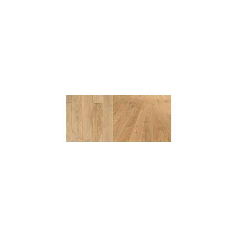 Parquet chêne massif français 1m² à coller RUSTIQUE, largeur de lame 95 mm, épaisseur 23 mm, coupe aléatoire longueur de 0,30 à 