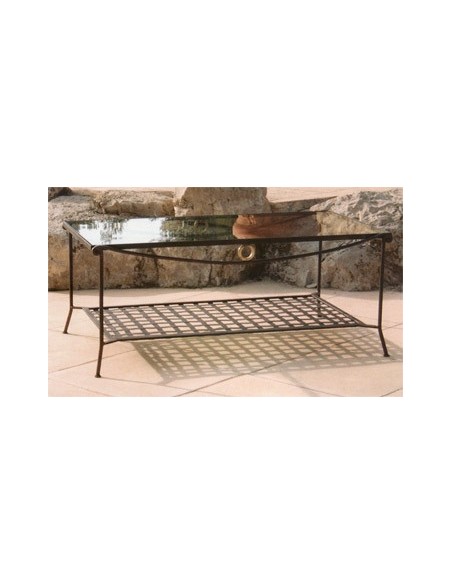 Table basse rectangulaire camargue, Patines Anciennes