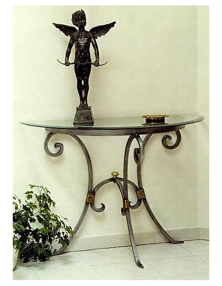 Console demi-lune Lagune Patines Anciennes