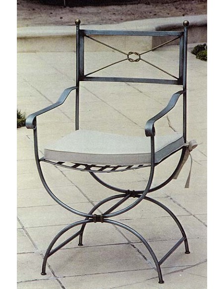 Fauteuil lagune avec son coussin, Patines Anciennes