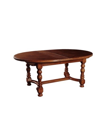 Table ovale 2 allonges, collection tables basiques