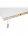 Ensemble table stratifiée blanc et banc Phill