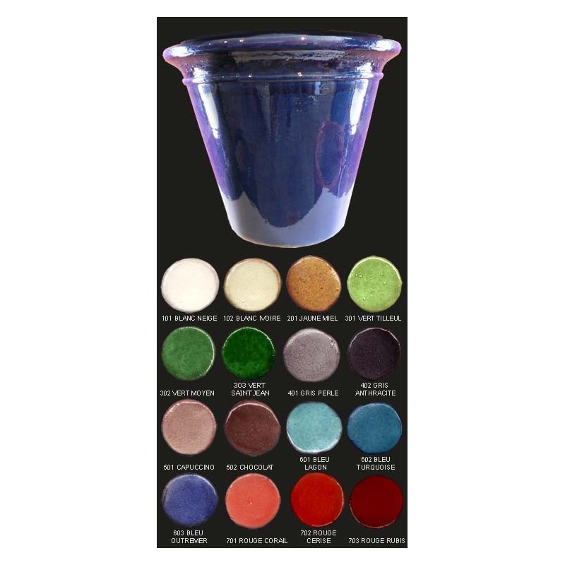 Vase compostelle, diamètre 65 cm, décor classique