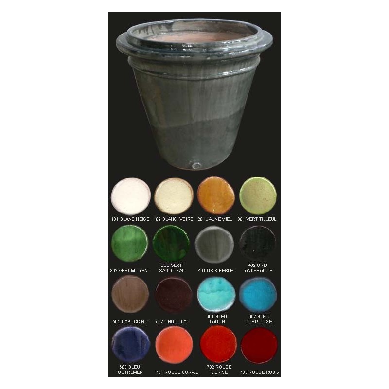 Vase compostelle, diamètre 88 cm, décor classique