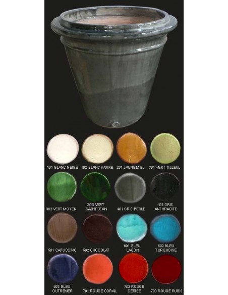 Vase compostelle, diamètre 88 cm, décor classique