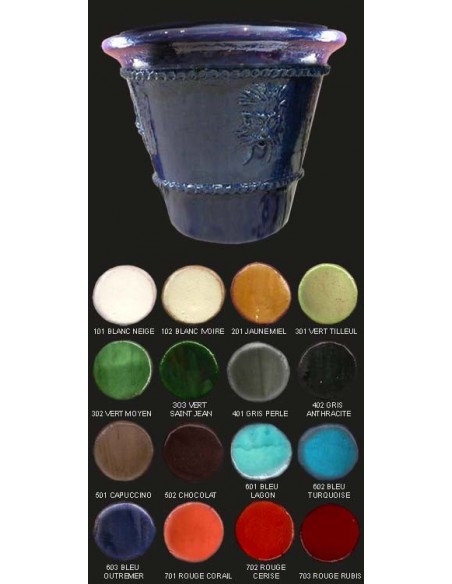 Vase compostelle, diamètre 88 cm, décor faune