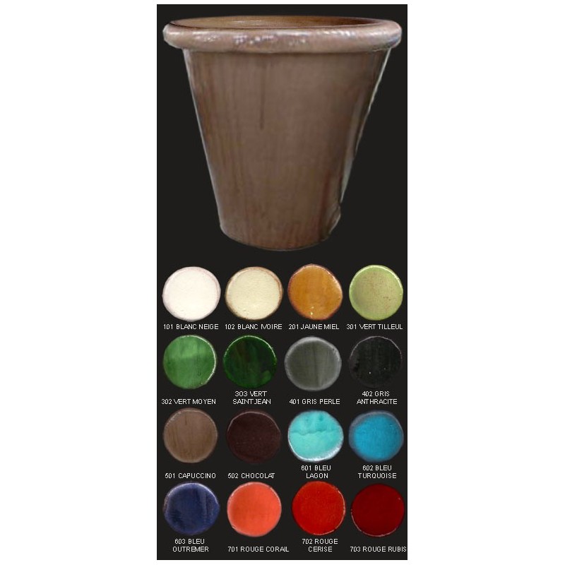 Vase cuvier, diamètre 48 cm, capuccino