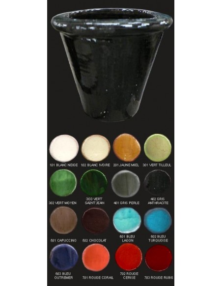 Vase cuvier, diamètre 48 cm, gris anthracite