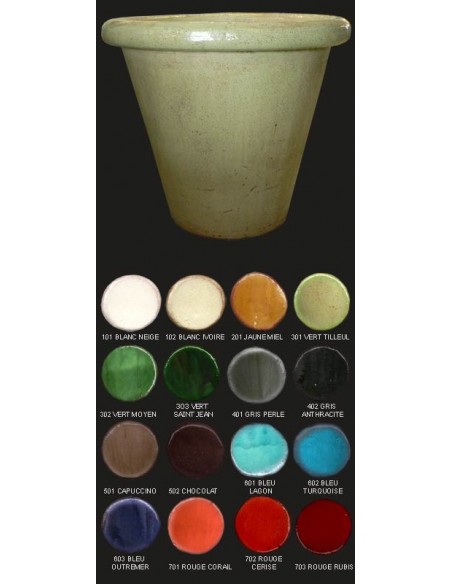 Vase cuvier, diamètre 78 cm, vert tilleul