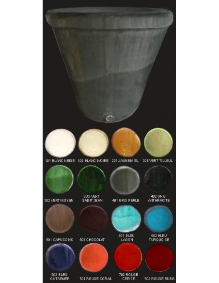 Vase cuvier, diamètre 88 cm, gris perle