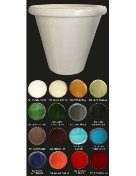 Vase cuvier, diamètre 88 cm, blanc neige