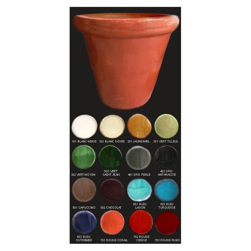 Vase cuvier, diamètre 88 cm, rouge corail