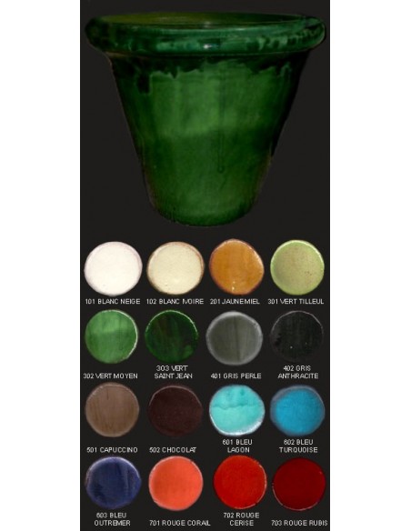 Vase cuvier, diamètre 88 cm, vert saint jean