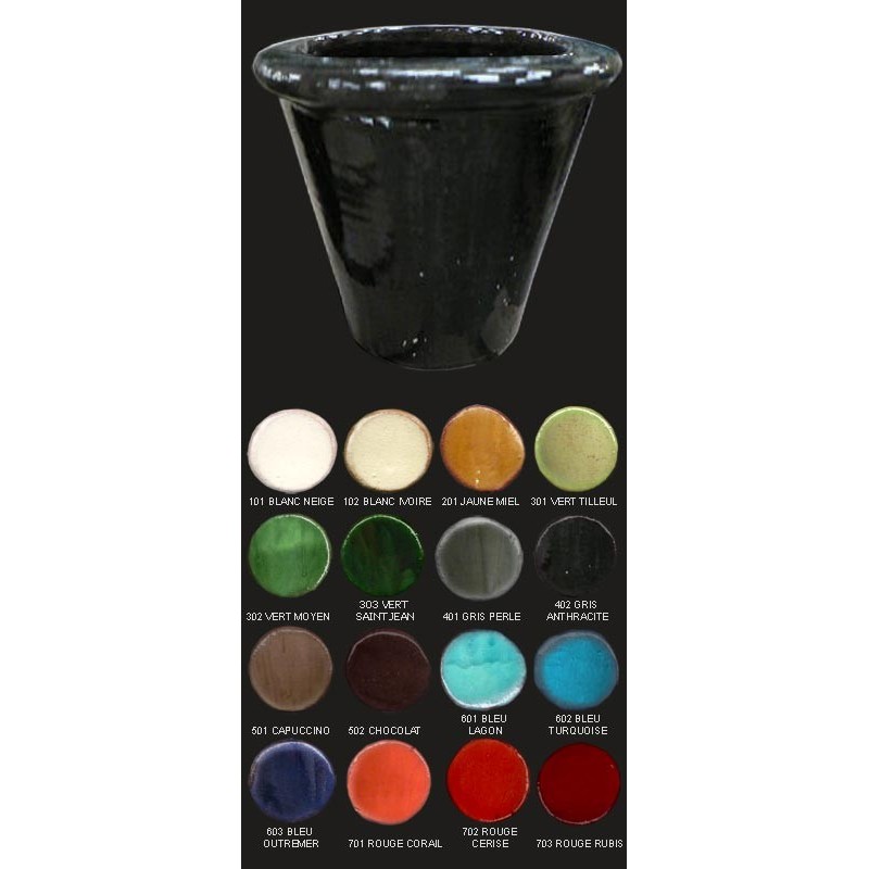 Vase cuvier, diamètre 98 cm, gris anthracite