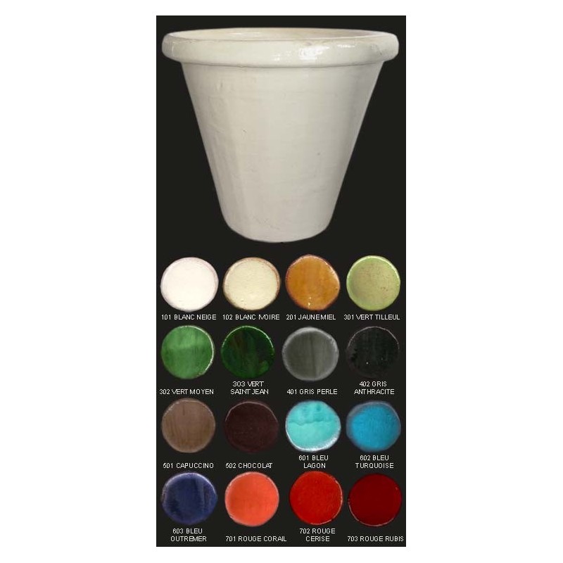 Vase cuvier, diamètre 98 cm, blanc neige